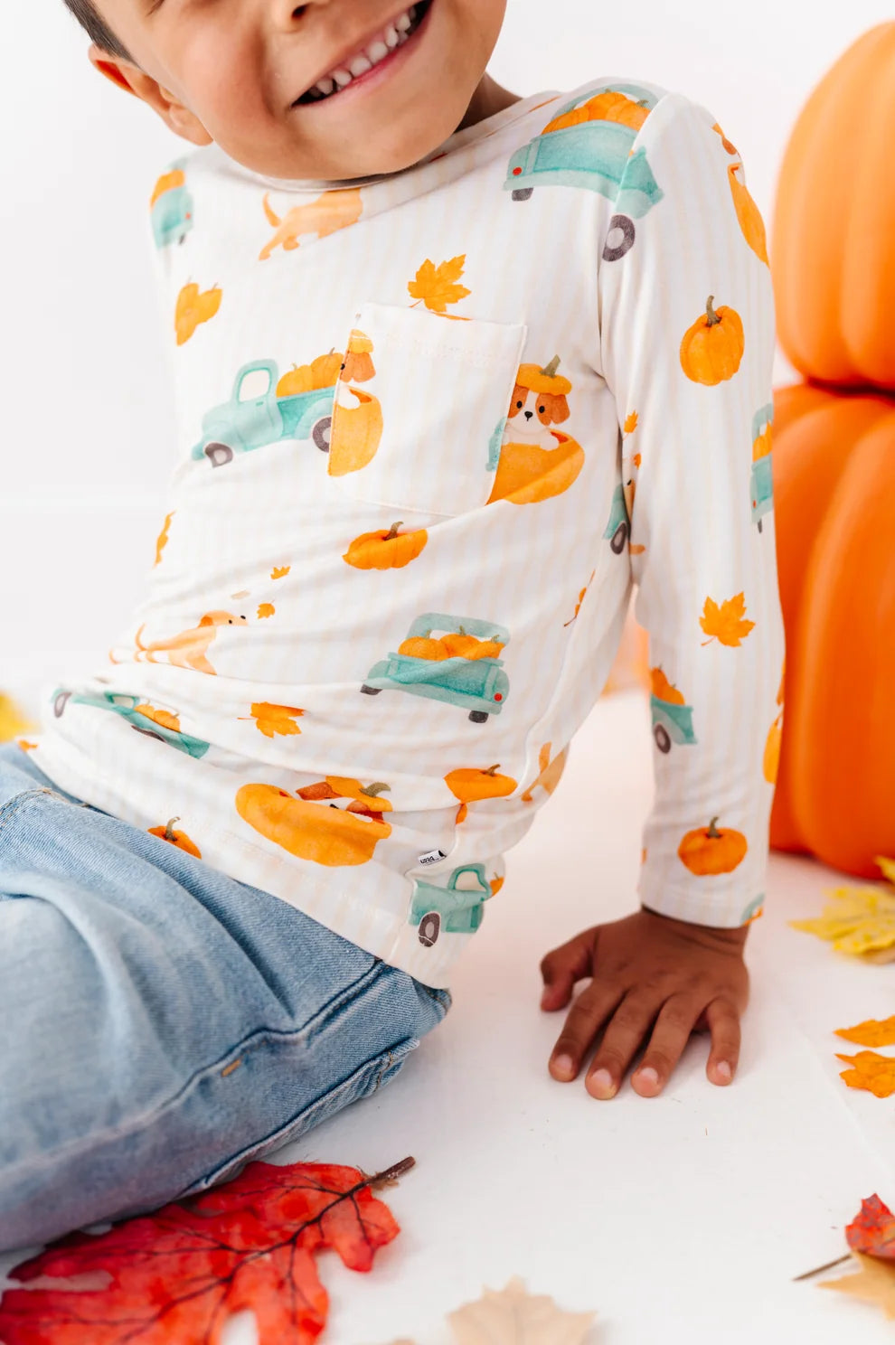 Birdie Bean - Puppy Patch Long Sleeve Henley