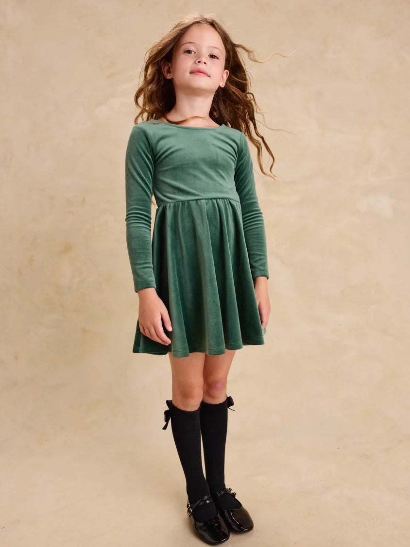 Tea Collection - Velour Ballet Dress - Pineneedle