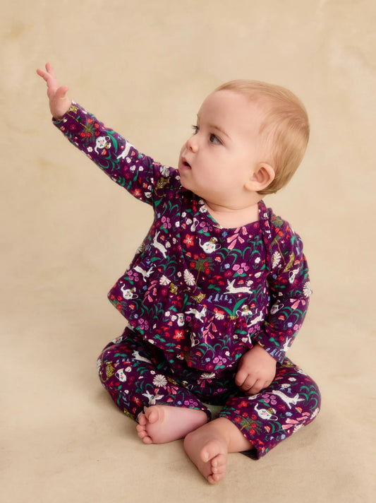 Tea Collection - Pretty Peplum Baby Romper || Tea Party Floral