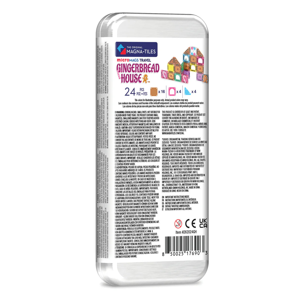 Magna-Tiles - microMAGS Travel Gingerbread House 24pc