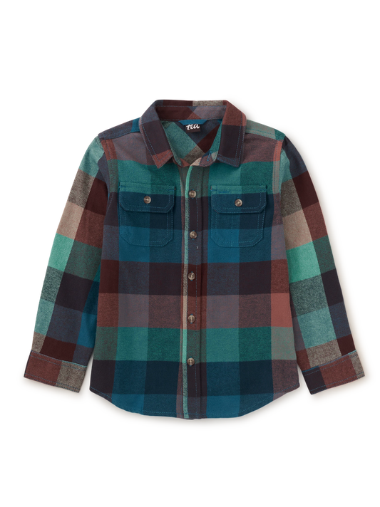 Tea Collection || Flannel Button Up Shirt - Anatolian Plaid