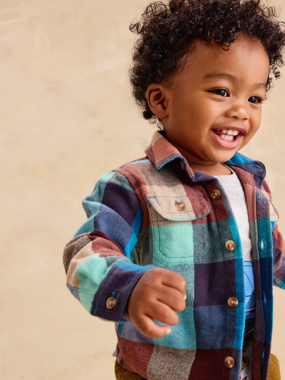 Tea Collection || Flannel Button Up Shirt - Anatolian Plaid