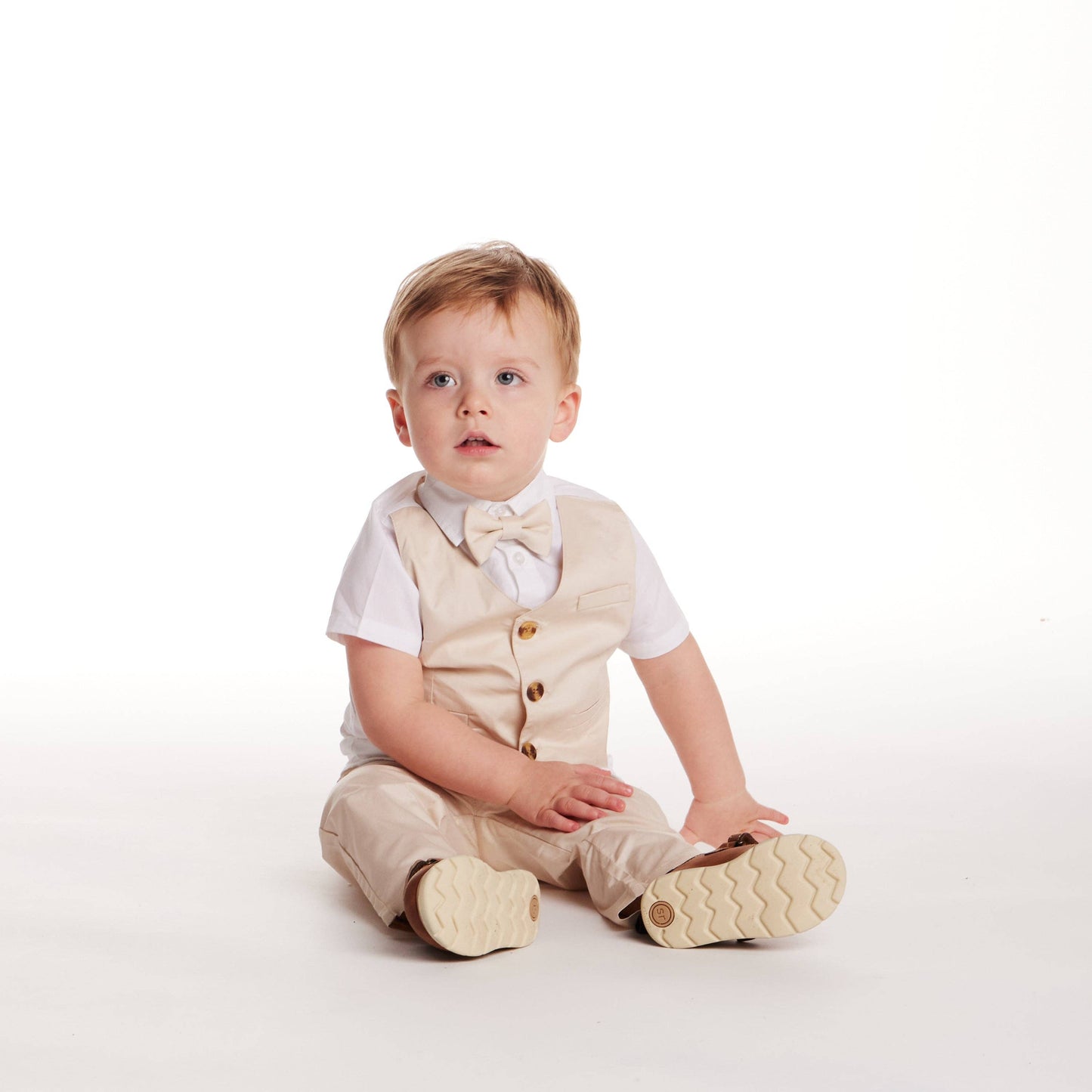 Andy & Evan - 4-Piece Vest Set | Stone: Beige