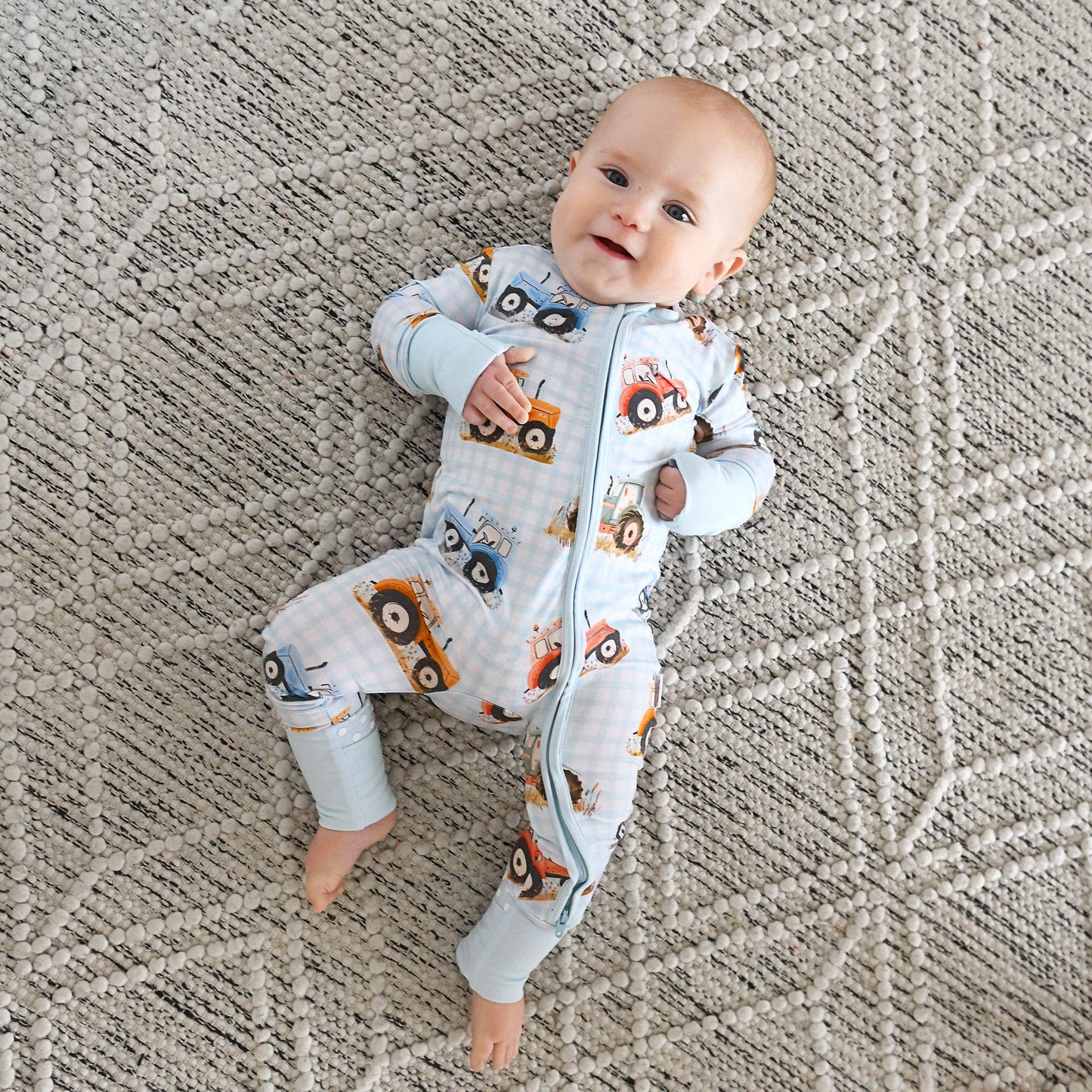Gigi and Max - Luca ZIP One Piece Tractor Romper PJ