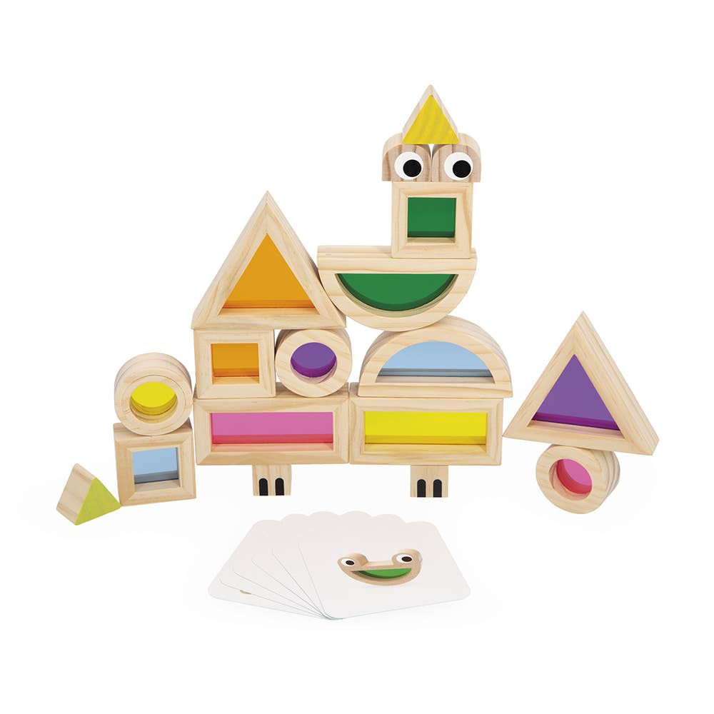Janod - Sensory Translucent Stacking Blocks
