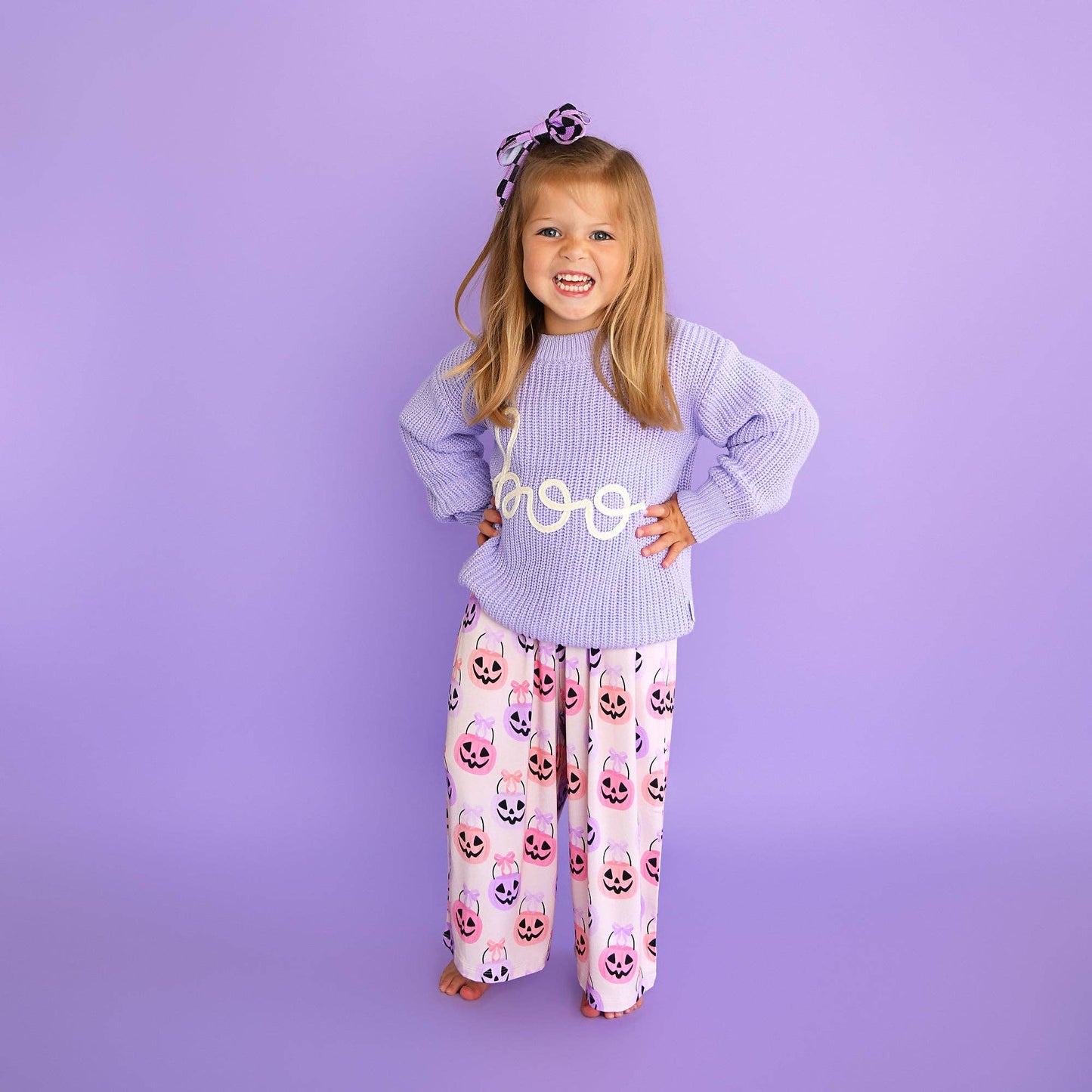 Gigi and Max - BOO Purple Knit Sweater - Halloween