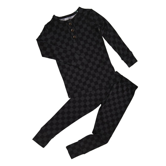 Gigi and Max - Frankie TWO PIECE Bamboo Checks PJ Set
