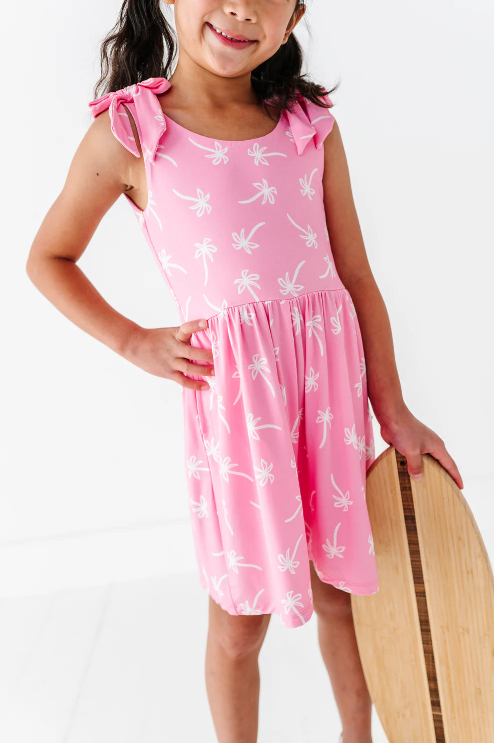 Birdie Bean - Pink Palms Short Romper