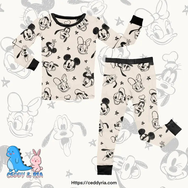 Ceddy & Ria - Disney Mickey Mouse Club Members 2-Piece PJ Set
