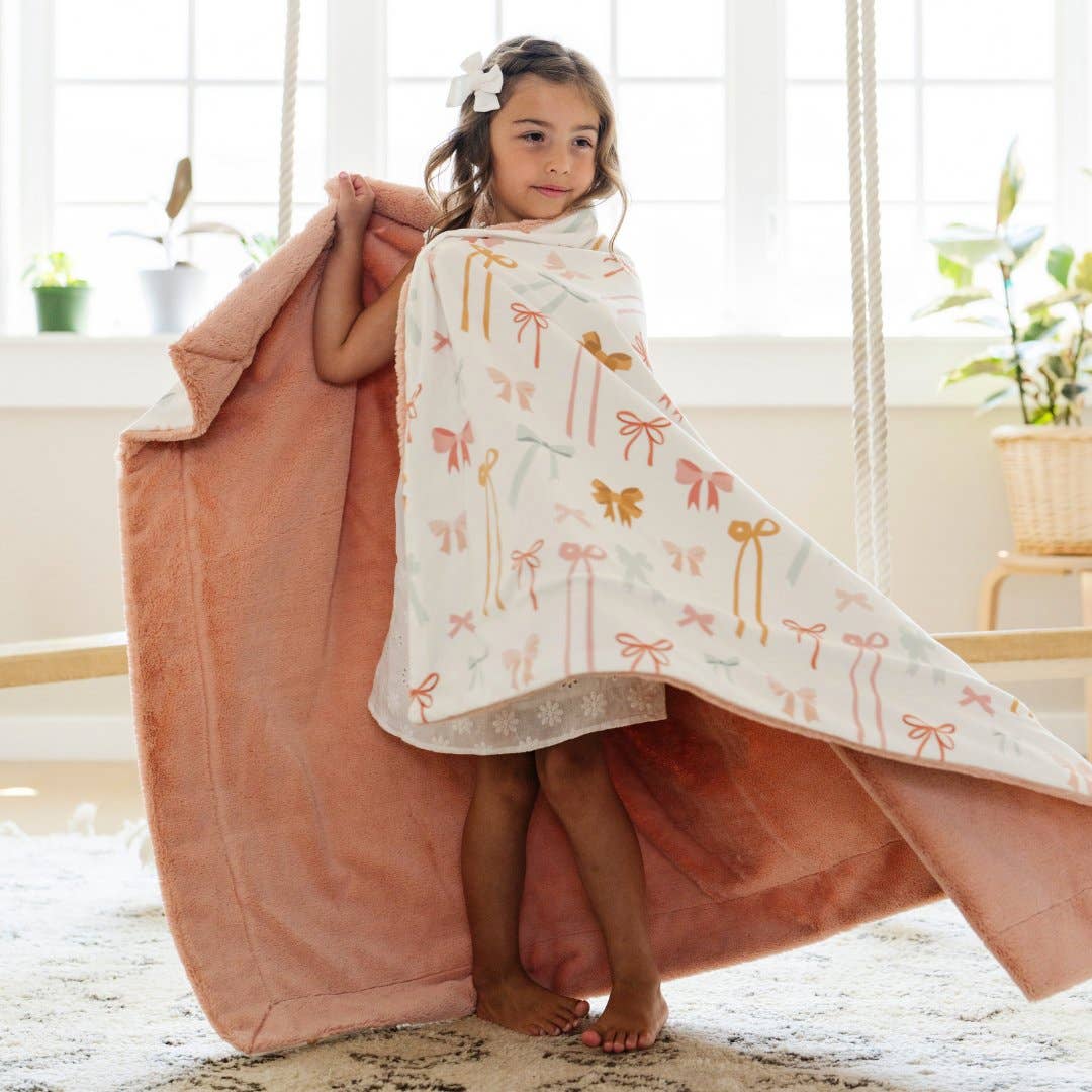 Saranoni - MINKY/LUSH TODDLER BLANKETS: Bows