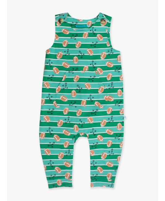 RuffleButts + RuggedButts - Knit Longall Pocket Romper - Tackles & Touchdowns