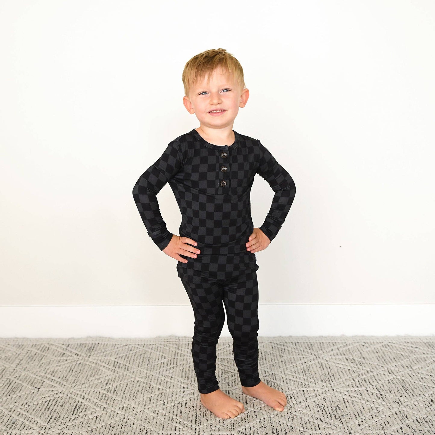 Gigi and Max - Frankie TWO PIECE Bamboo Checks PJ Set