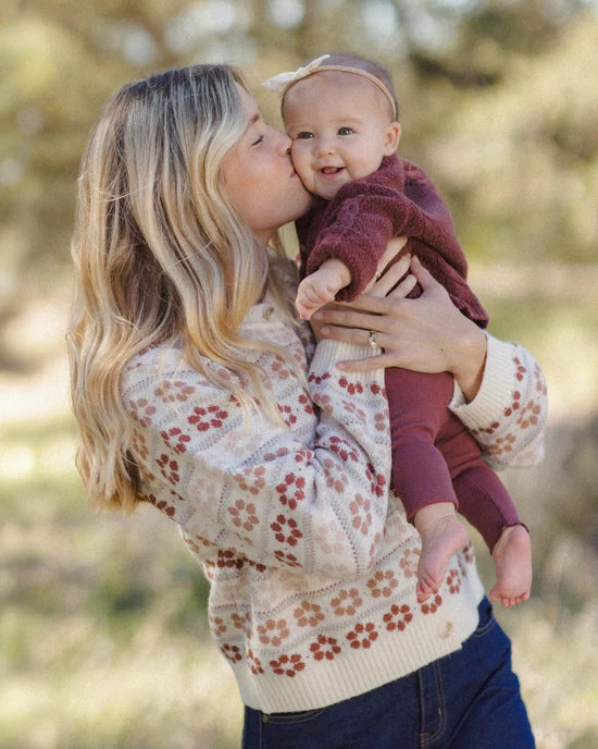 Quincy Mae - Ribbed Legging || Black Cherry