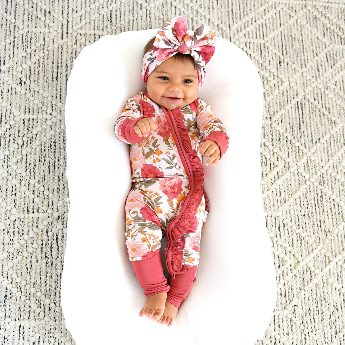 Gigi and Max - Felicity - Zip Ruffle Bamboo Romper PJ