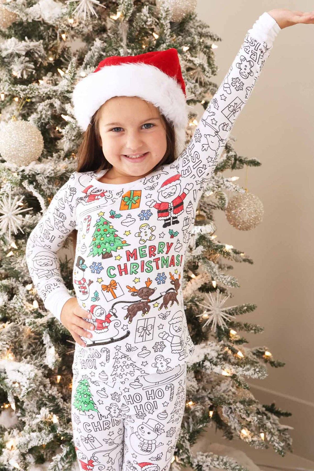 Caden Lane - Colorable Two Piece Pajama Set | Christmas Morning