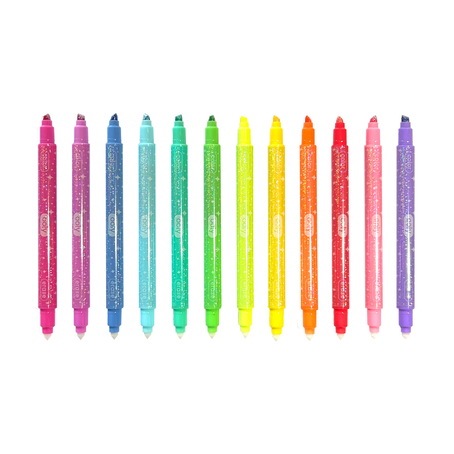 OOLY - Make no Mistake! Glittery Erasable Markers (Set of 12)