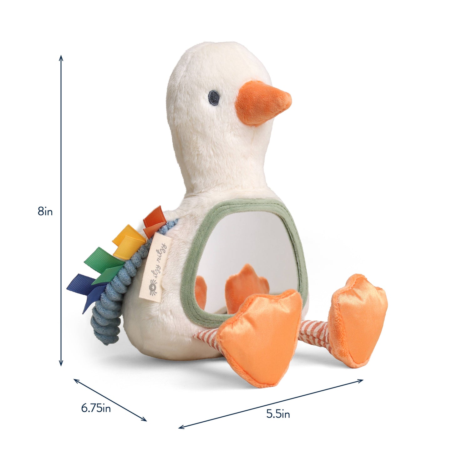 Itzy Ritzy - Itzy Bitzy Mirror™ Sensory Tummy Time Mirror - Goose