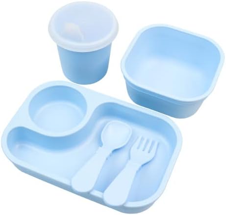 Re-Play - Tiny Dining 1st Meals Set - Ice Blue