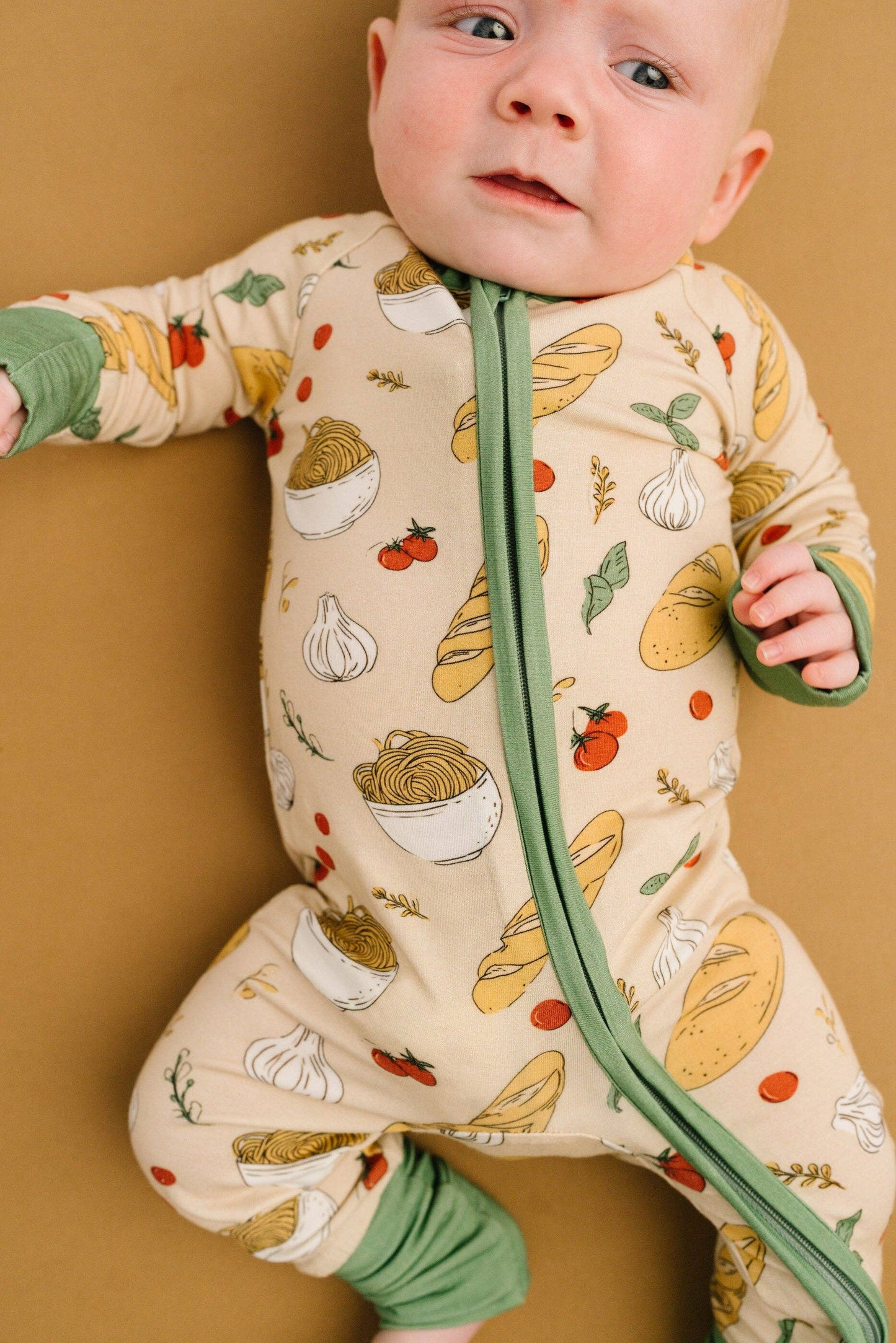 Little One Shop - Pasta Party Bamboo Zip Sleeper PJ