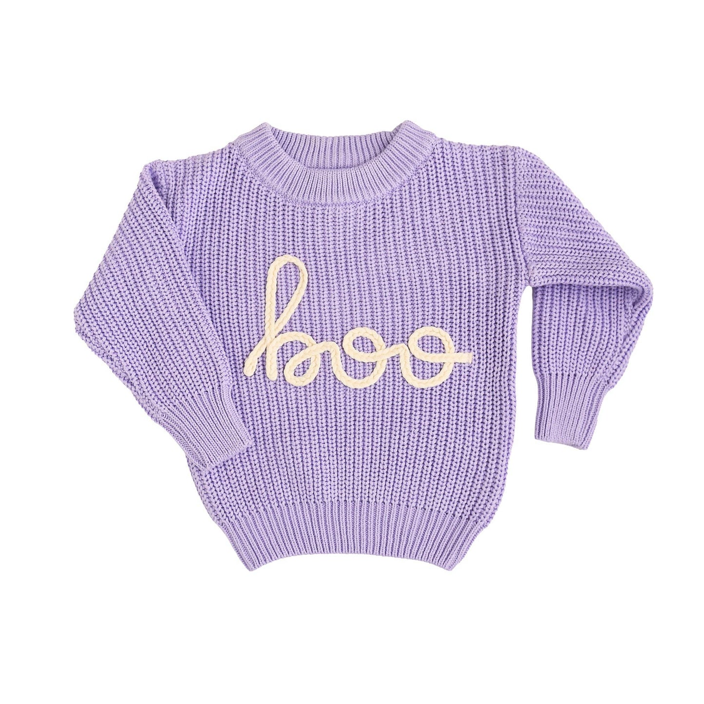Gigi and Max - BOO Purple Knit Sweater - Halloween