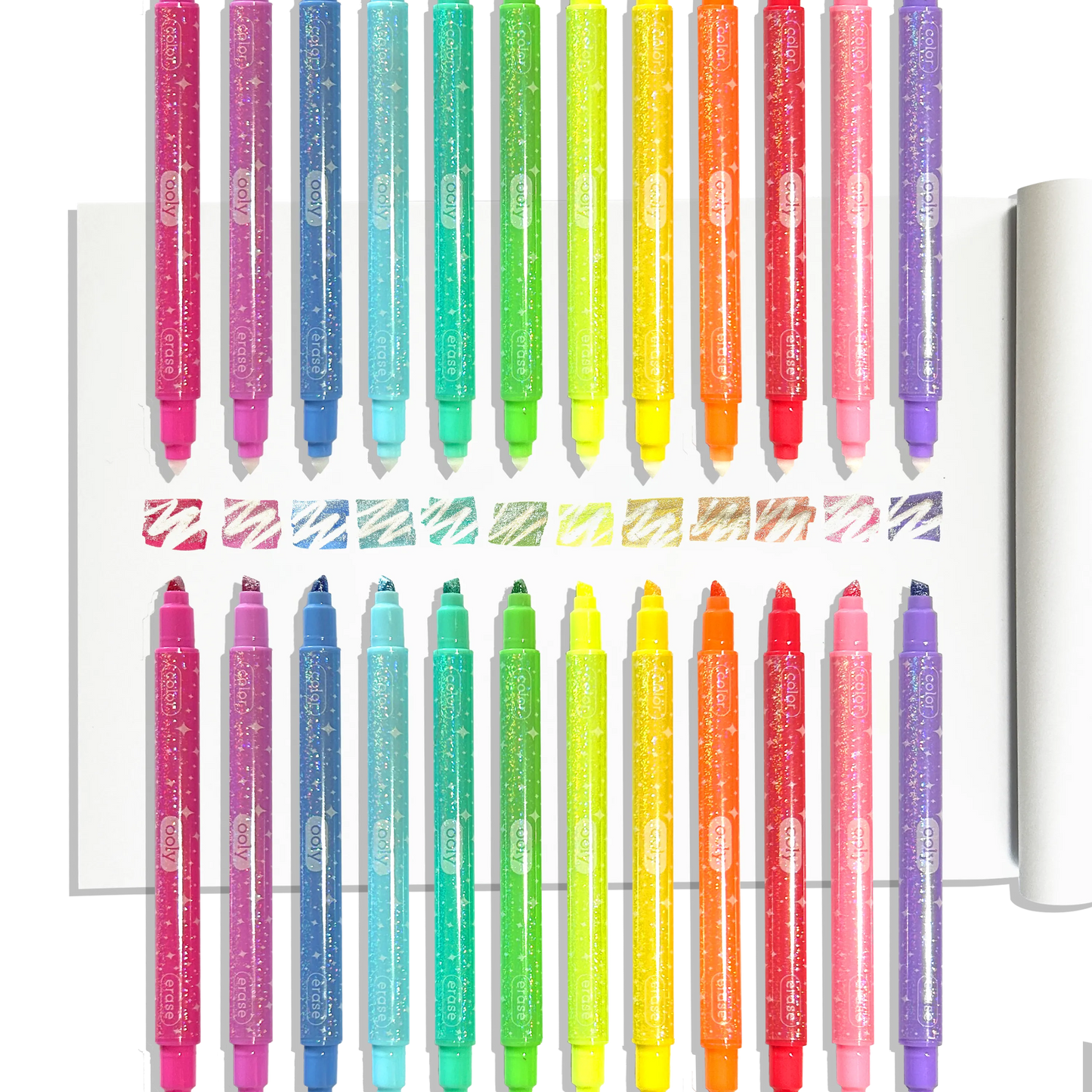 OOLY - Make no Mistake! Glittery Erasable Markers (Set of 12)