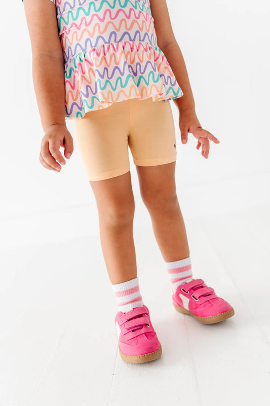 Birdie Bean - Peach Biker Shorts