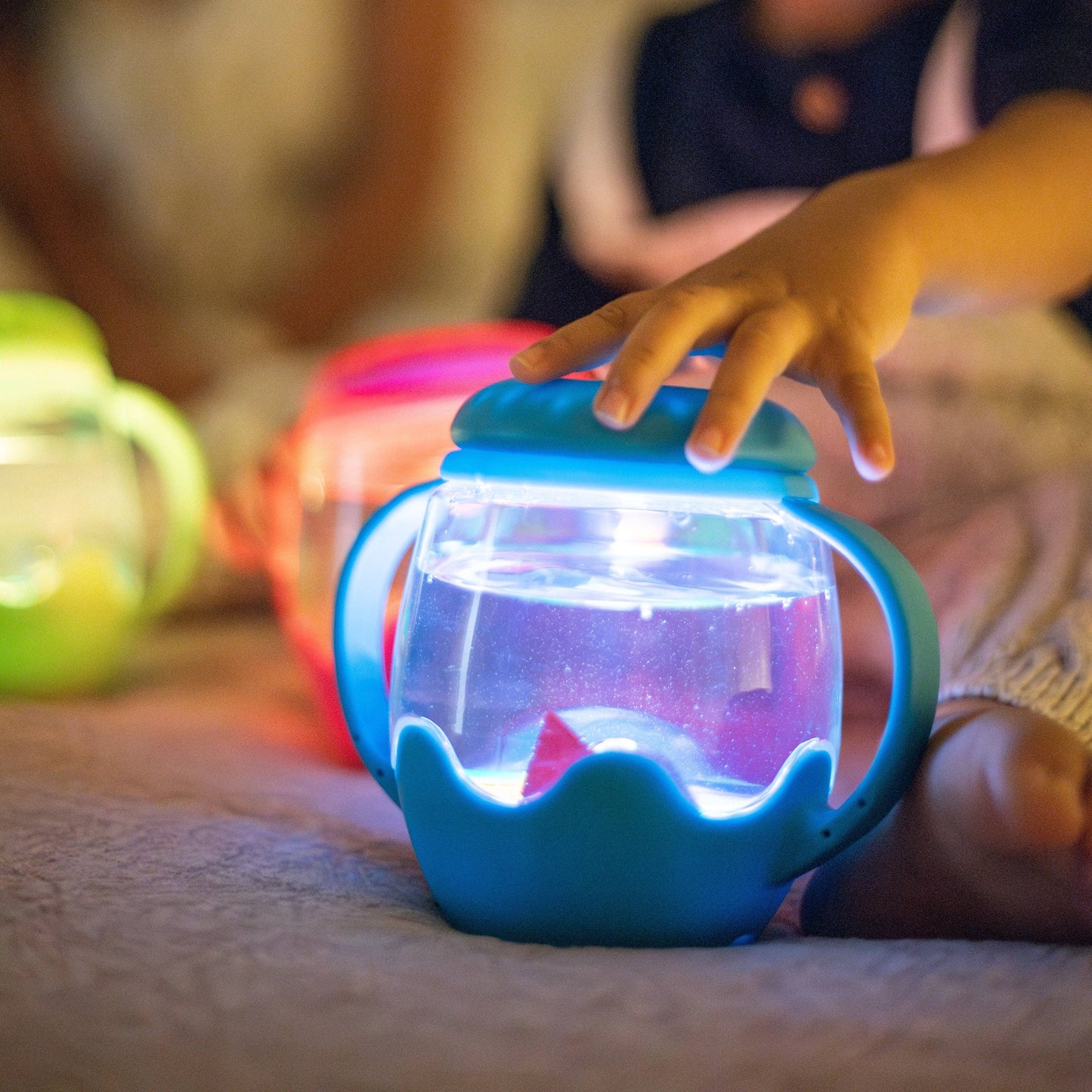 Glo Pals - Glo Pals Mini Sensory Jar and Silicone Fun Filler Bundle - Blue