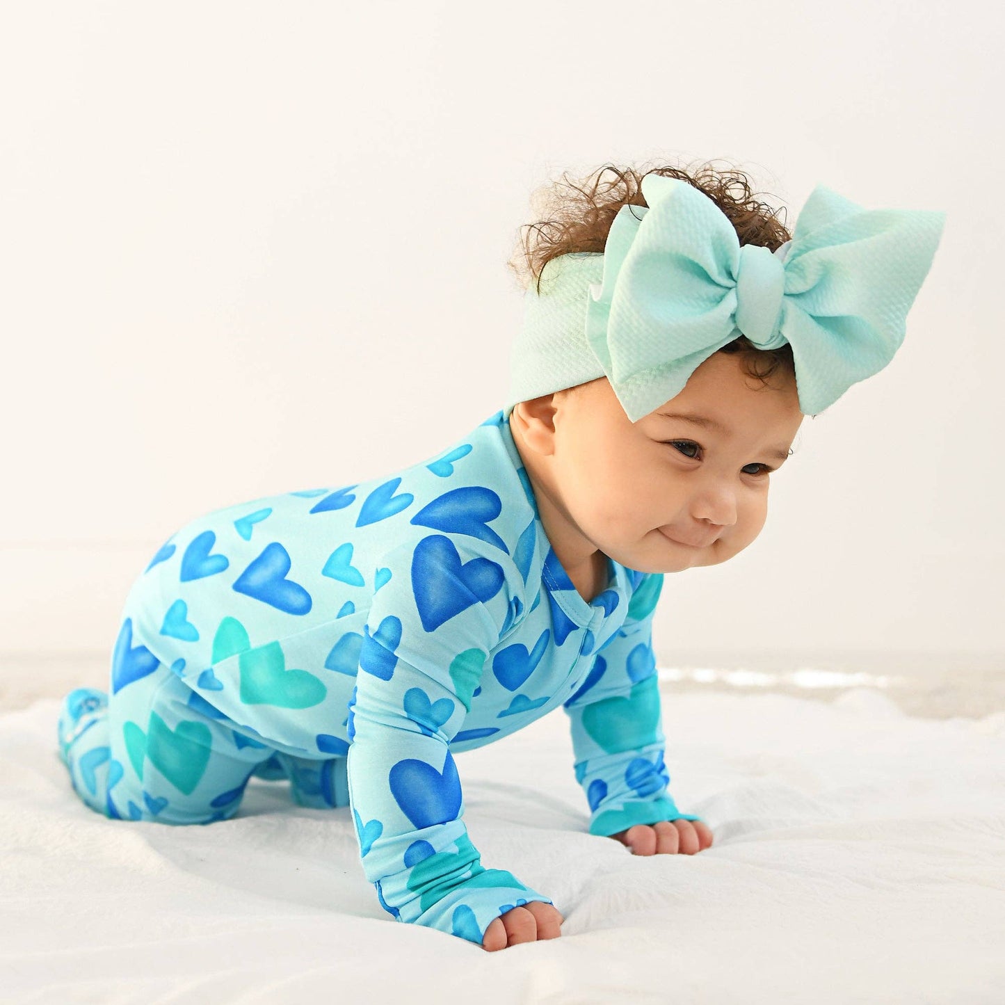 Gigi and Max - Cruz Zip Valentines Day Bamboo One Piece Two Way Zipper Baby