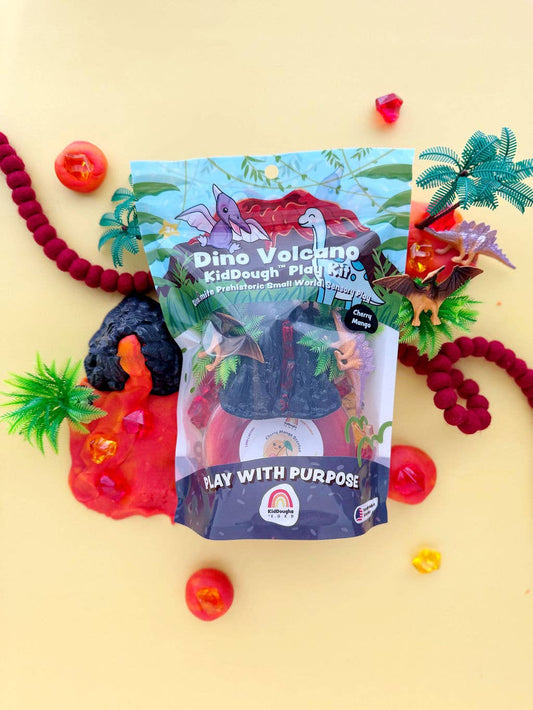 Earth Grown KidDoughs (KidDoughs by EGKD) - Dino Volcano KidDough Play Kit