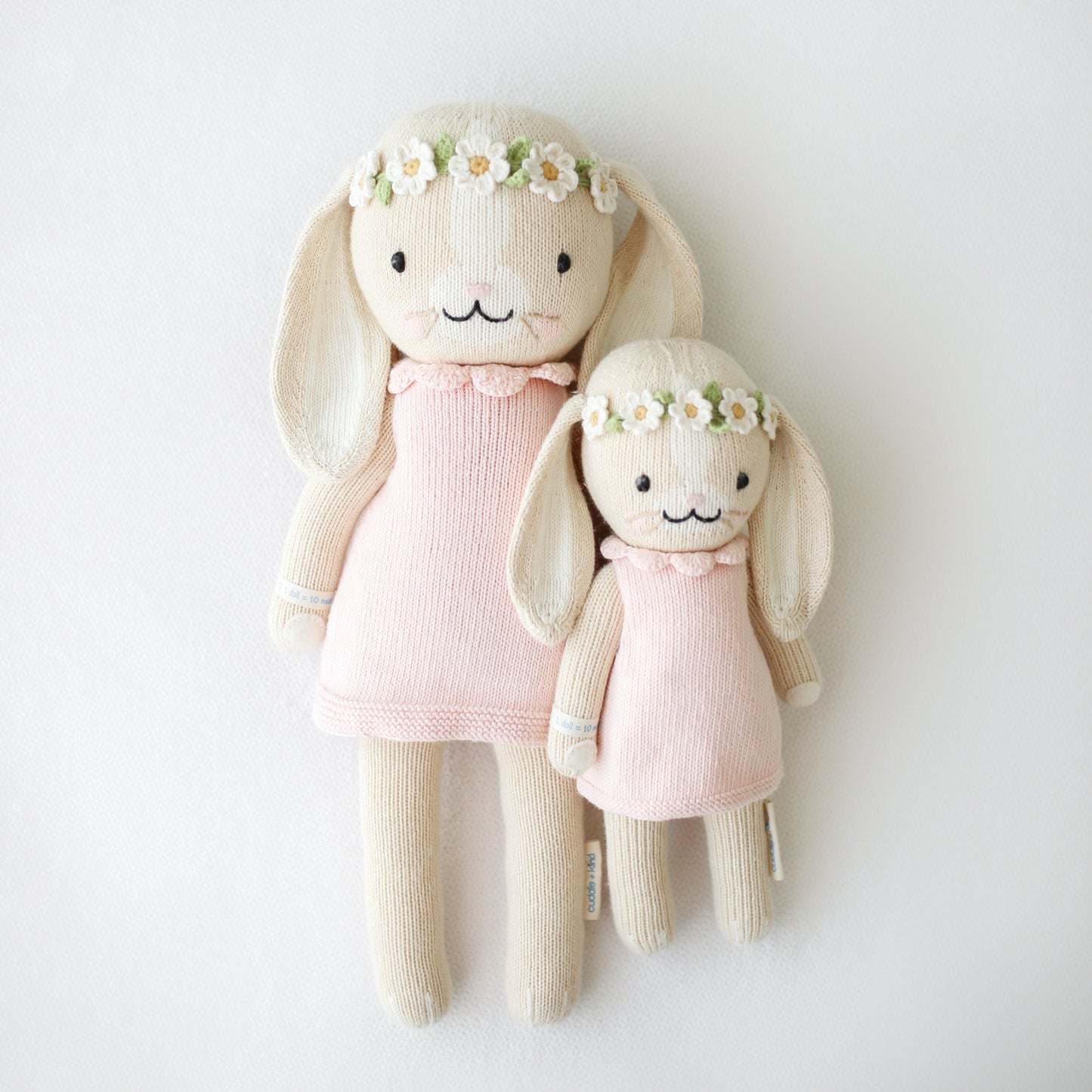 cuddle + kind - Blush Hannah the Bunny Handknit Dolls