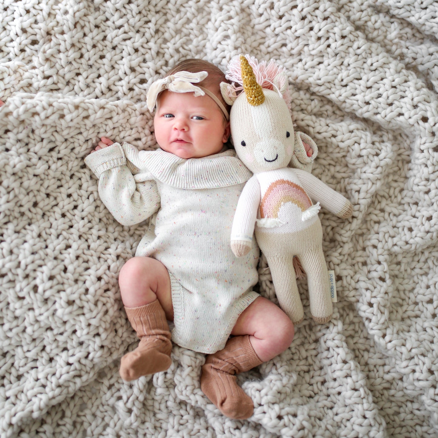 cuddle + kind - Zara the Unicorn Handknit Dolls