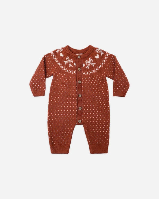 Rylee + Cru - Fair Isle Romper || Ruby