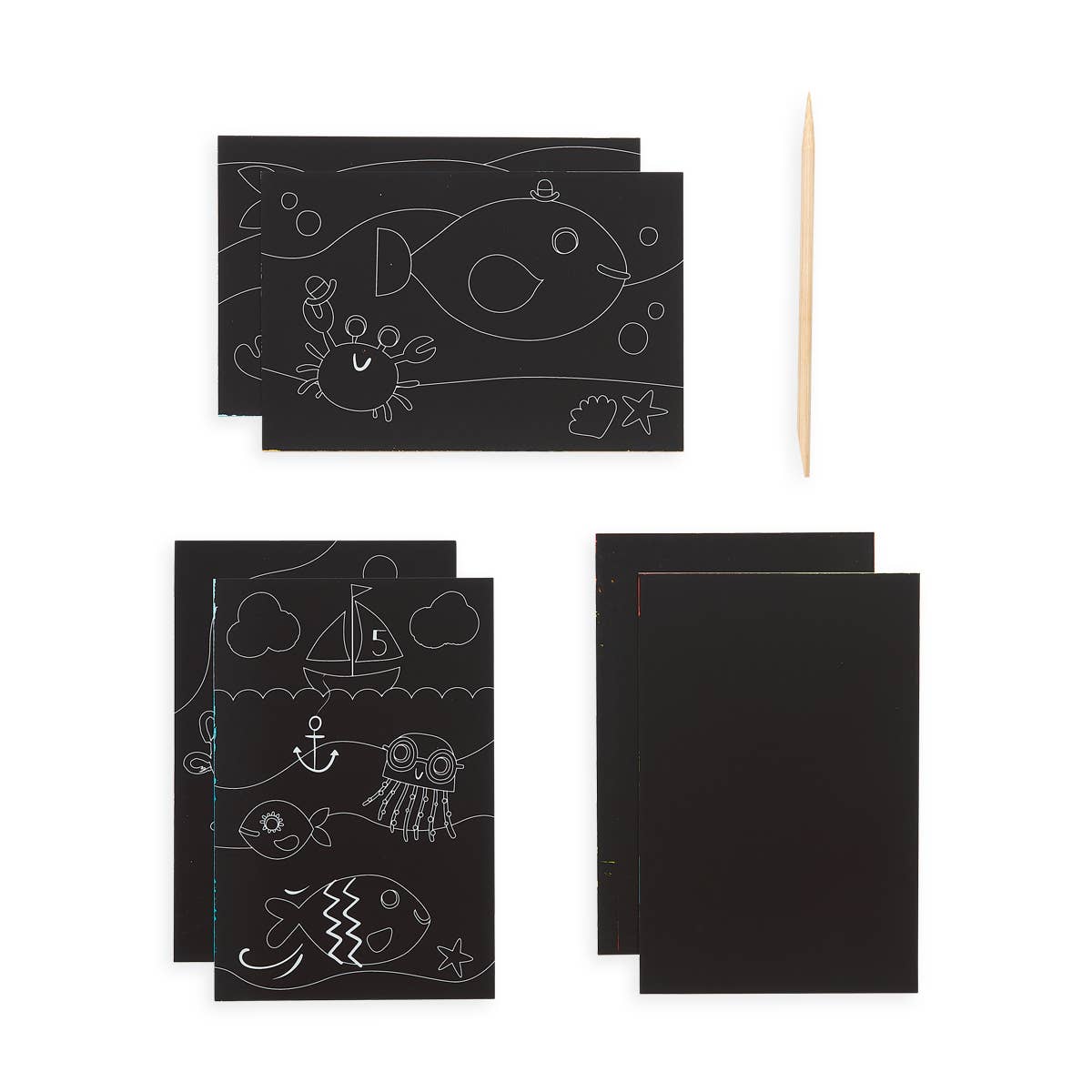 Ooly - Mini Scratch & Scribble Art Kit: Friendly Fish