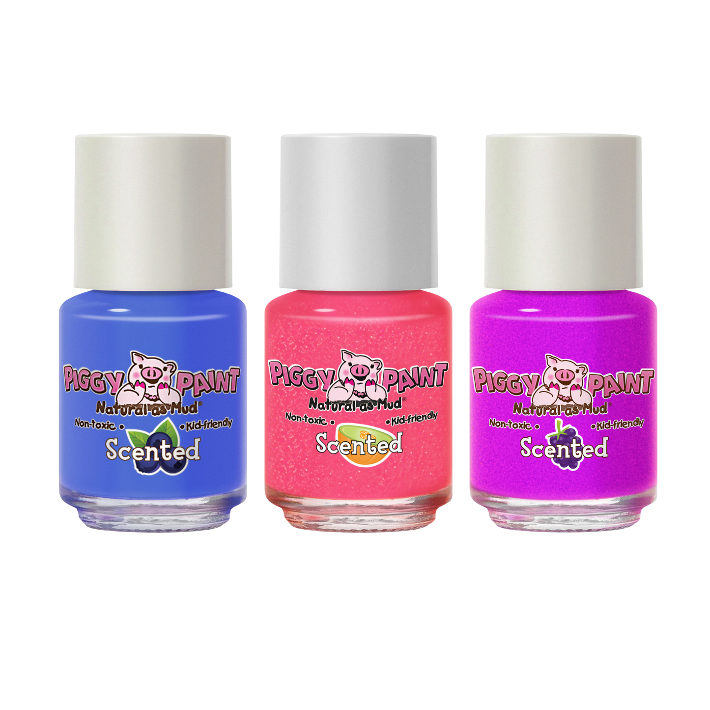 Piggy Paint - Scented Berry Bestie - Gift Set - Kids Non-toxic Nail Polish