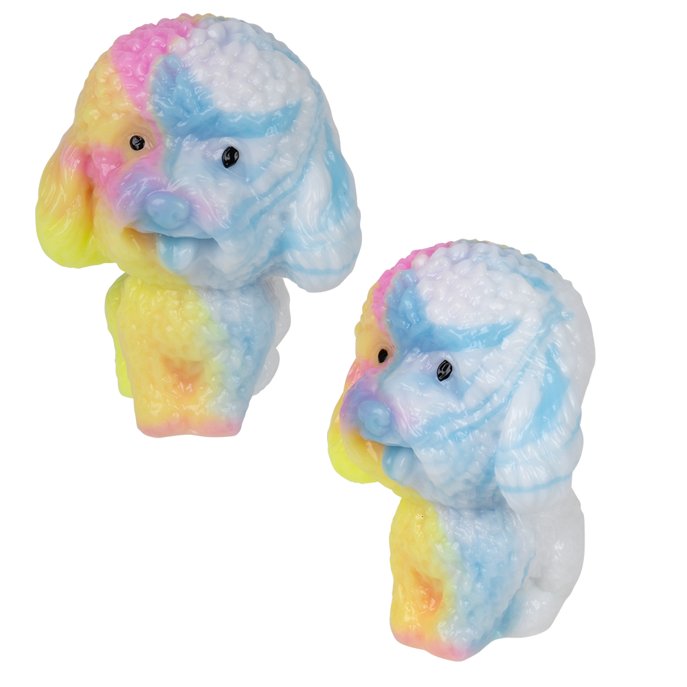 The Toy Network - (T) 2.75" STICKY RAINBOW POODLE