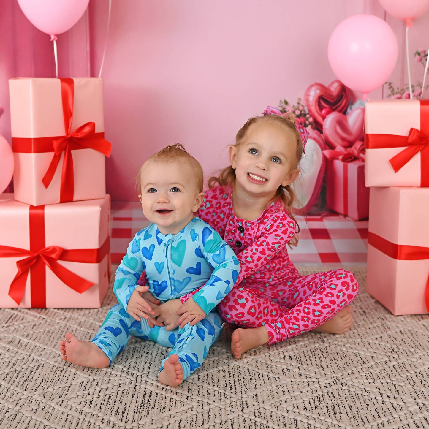 Gigi and Max - Cruz Zip Valentines Day Bamboo One Piece Two Way Zipper Baby