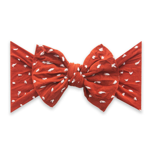 Baby Bling Bows - PATTERNED SHABBY KNOT: sienna dot