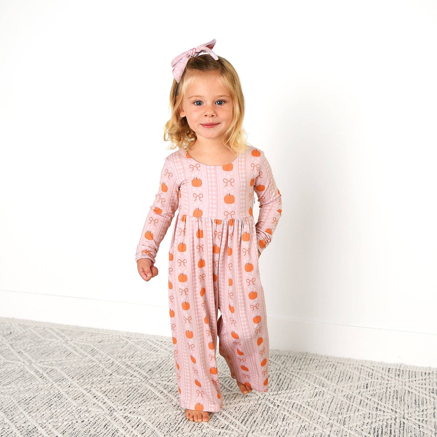 Gigi and Max - Reagan WIDE LEG ROMPER Bamboo Pumpkin Kids Outfit