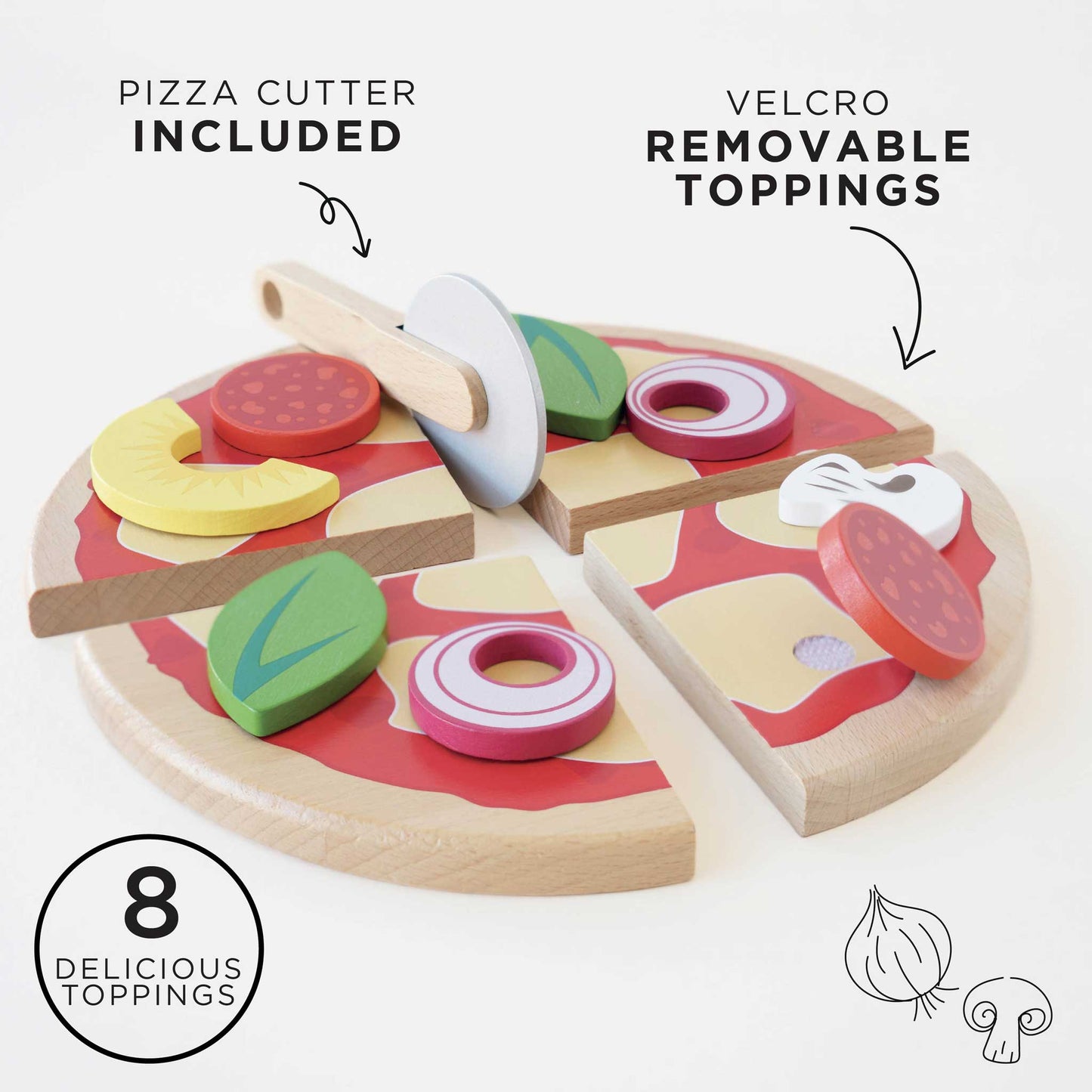 Le Toy Van, Inc. - Pizza & Toppings with Slice Cutter