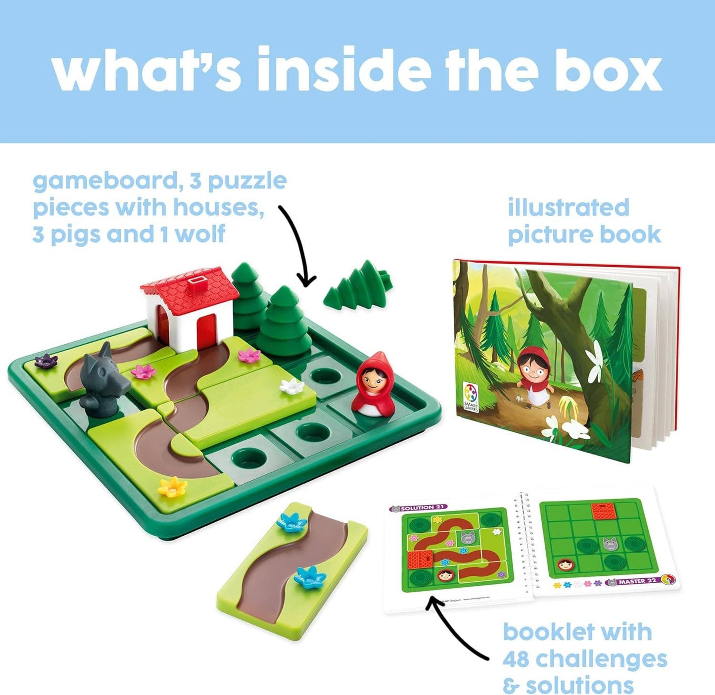 Smart Toys and Games - Little Red Riding Hood Deluxe Preschool Puzzle Games 4-7 Yrs