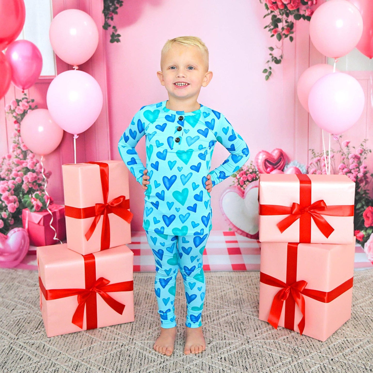 Gigi and Max - Cruz Two Piece Valentines Day Bamboo Lounge Set