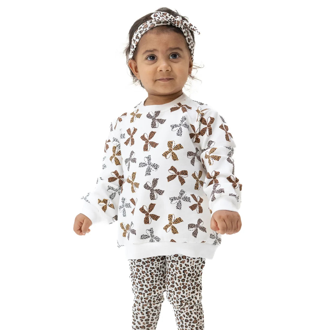 Angel Dear - Leopard French Terry Oversized Sweatshirt
