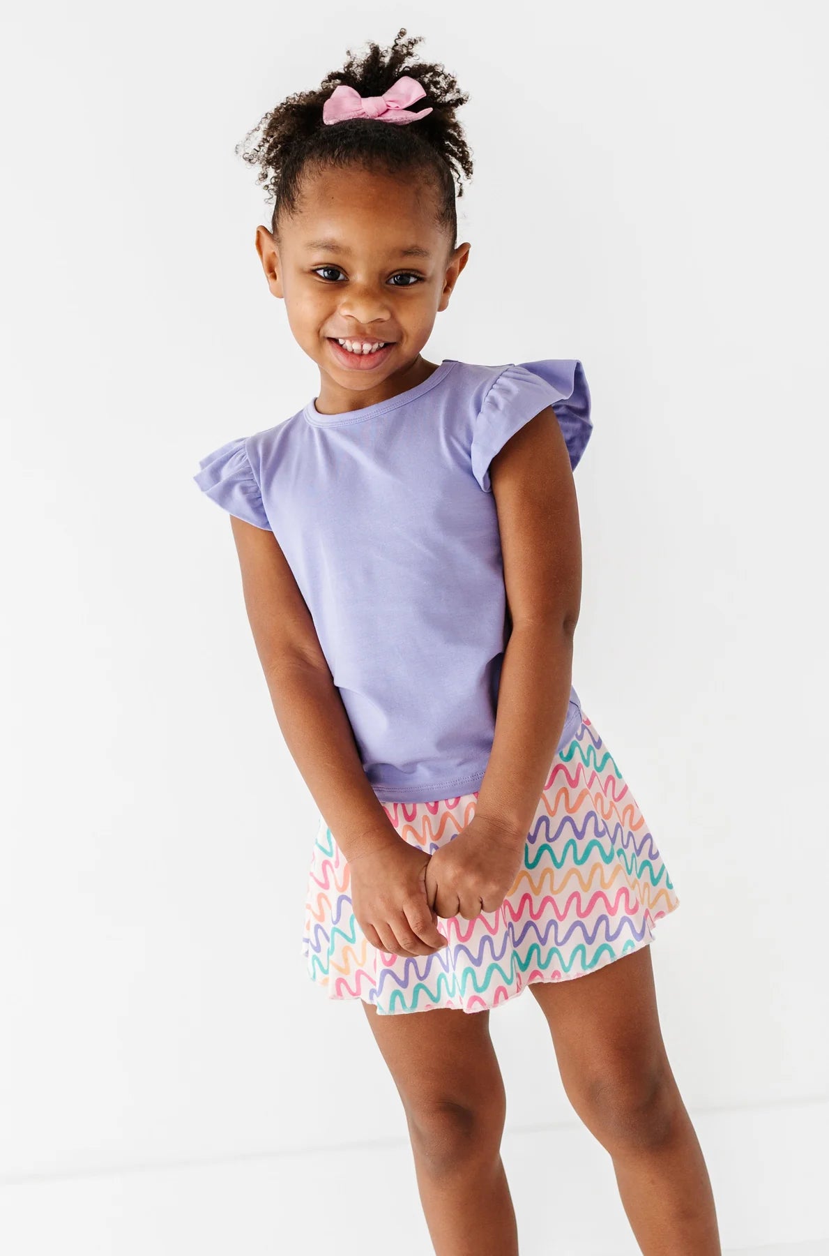 Birdie Bean - Lilac Ruffle Top