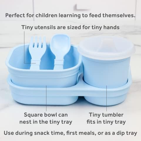 Re-Play - Tiny Dining 1st Meals Set - Ice Blue