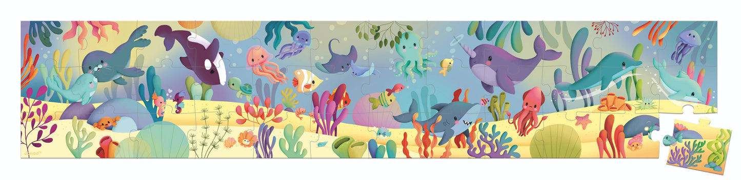 Janod - Marine Life Suitcase Puzzle - 36 Pieces