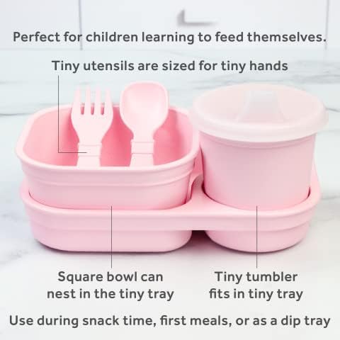 Re-Play - Tiny Dining 1st Meals Set - Ice Pink