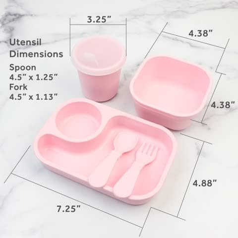 Re-Play - Tiny Dining 1st Meals Set - Ice Pink