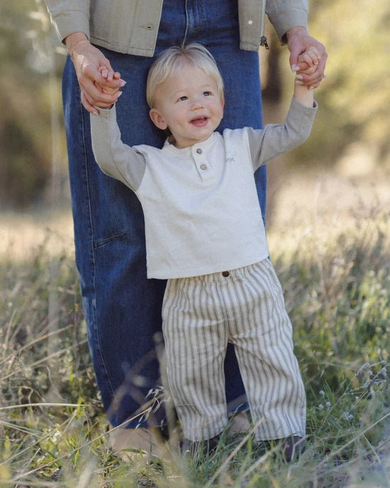 Quincy Mae - Grayson Pant || Laurel Pinstripe