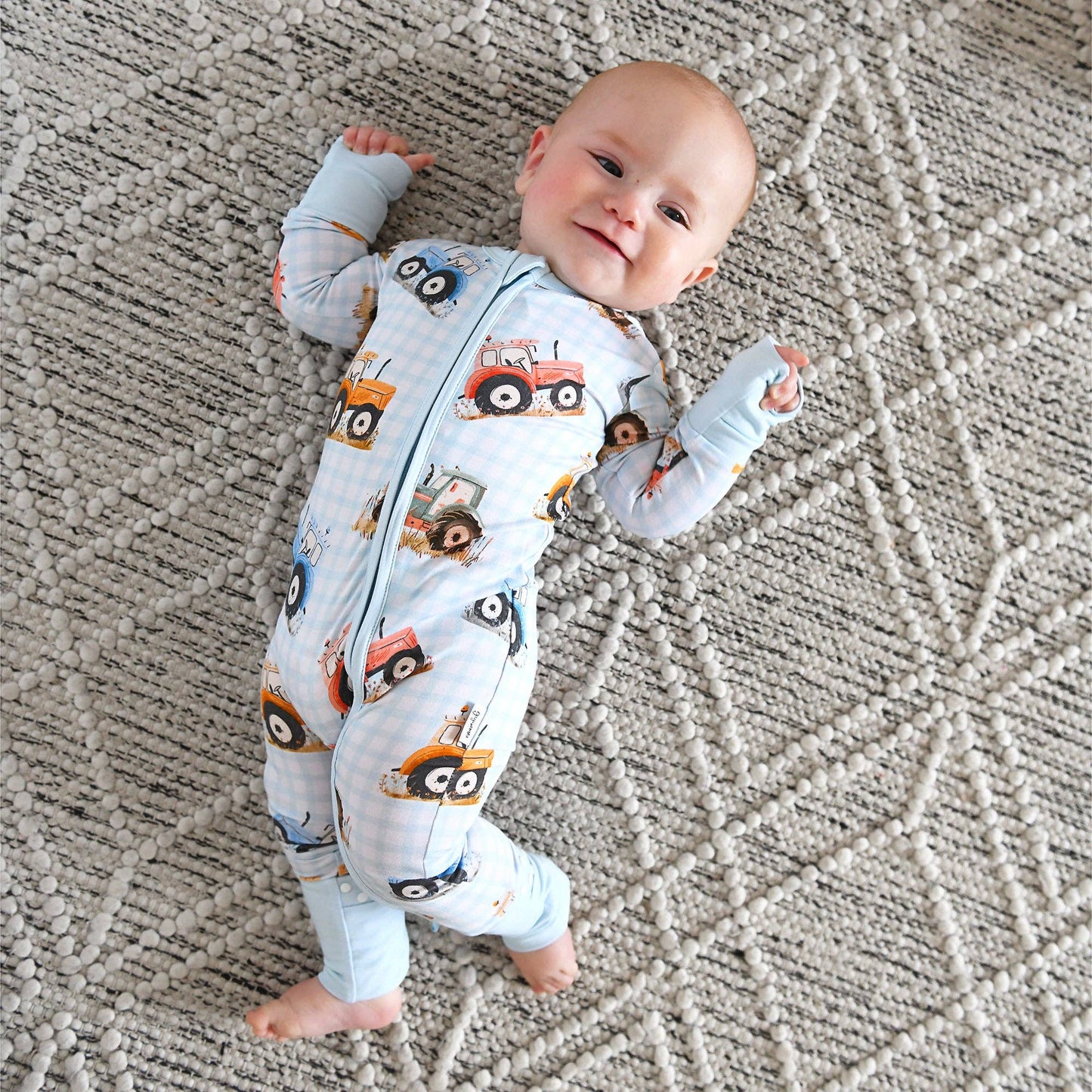 Gigi and Max - Luca ZIP One Piece Tractor Romper PJ