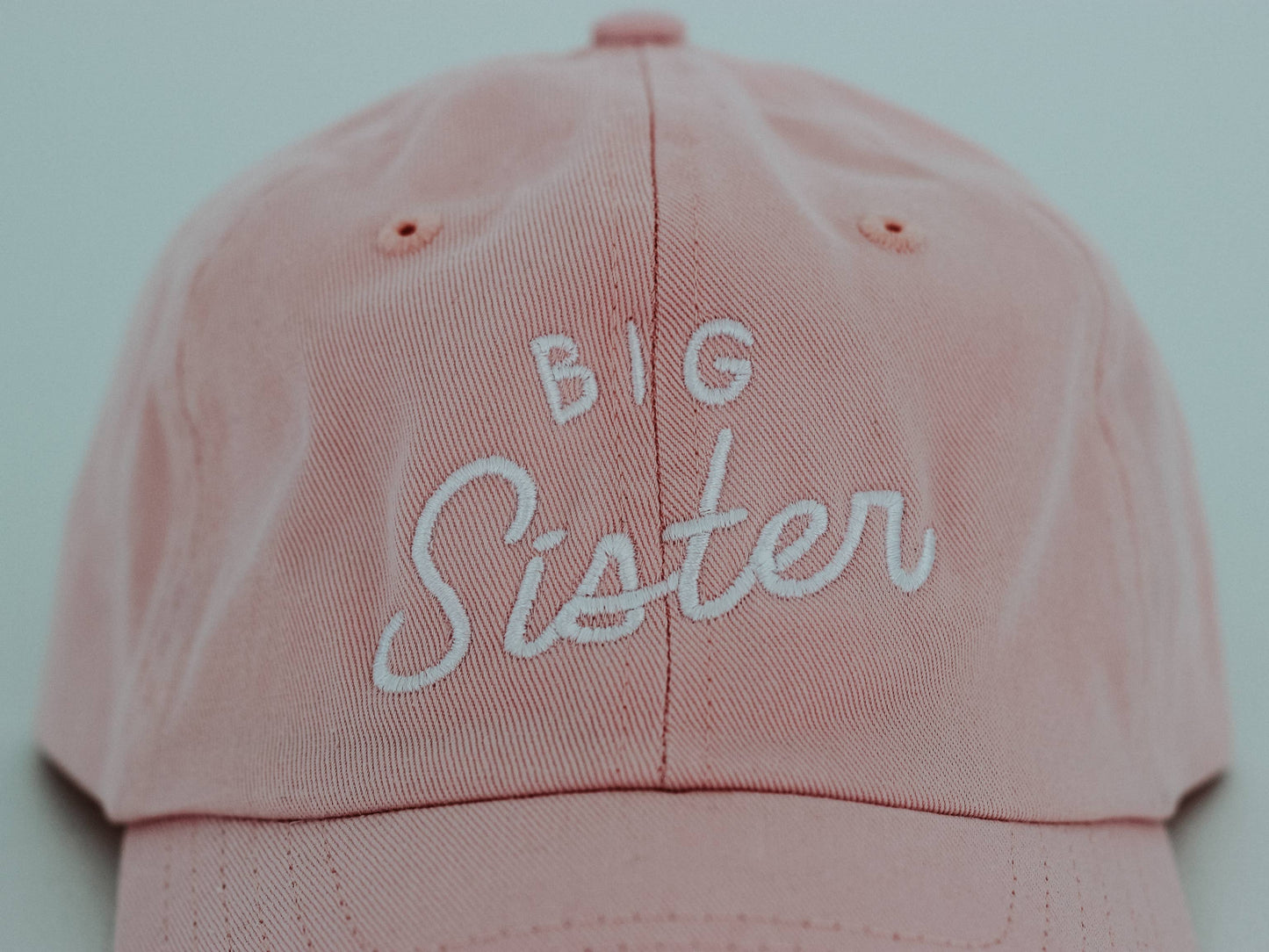 Gladfolk - Big Sister Pink Twill Hat • Modern Girls Cap for New Sisters